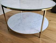 soffbord i vit marmor/guld
