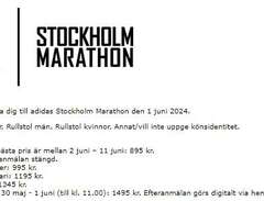 Startplats Stockholm Marathon