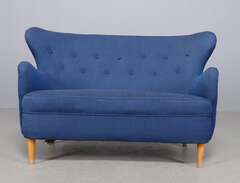 Blå tvåsitsig soffa 1940/50...