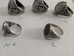 silver 5 st äkta silver ring