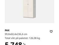 Paxgarderob från IKEA 236cm...