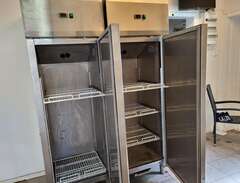 2 stycken rostfria kylskåp,...
