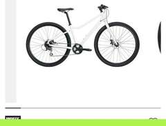 White hybrid cykel