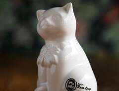 Rosa Ljung – vit katt – 12 cm