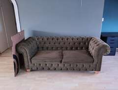 Chesterfield soffa i sammet