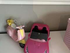 Barbie bil och scooter