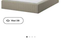 140 säng från Ikea med huvu...