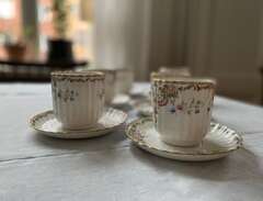 6 antika tekoppar kaffekopp...
