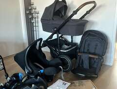 barnvagn och babyskydd