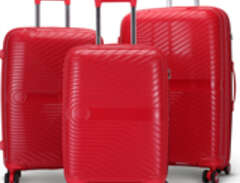 Oslo röd resväska med kodlå...