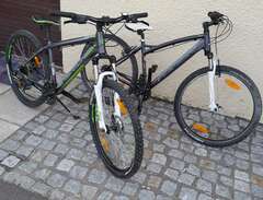 två barn cyklar meridia 26tum