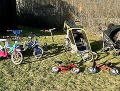 Cykelvagn, barnvagn, cyklar...