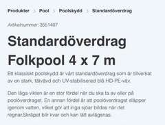 standarsöverdrag till pool