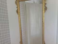 Antik guldspegel H 104 cm B...