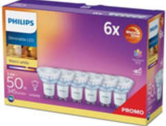 Philips: 6-pack LED GU10 50...