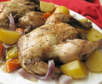 Roasted Chicken with Vegetable & Jeweled Rice
