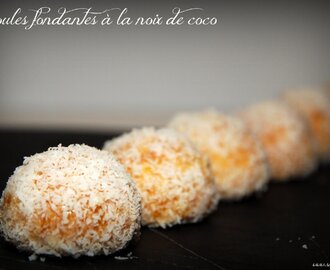 Boules fondantes à la noix de coco