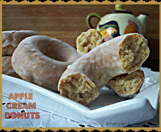 Apple Cream Donuts with Maple Glaze and a Cookbook Review