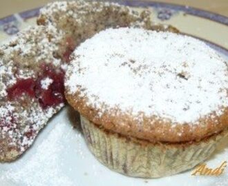 meggyes-mákos muffin