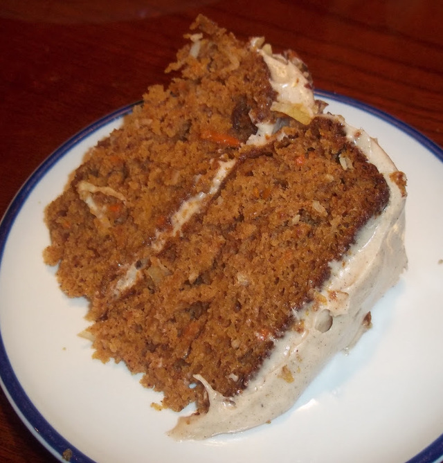 Pumpkin Carrot Cake with Cinnamon cream cheese frosting