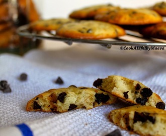 Cookies moelleux banane & pépites de chocolat  { selon Martha Stewart }
