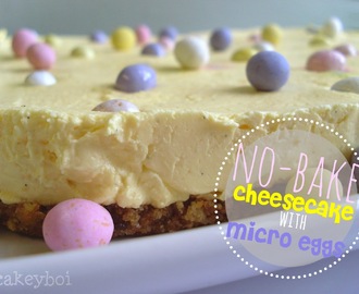 No-Bake Cheesecake with Micro Eggs