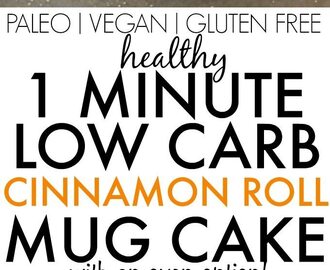 Healthy 1 Minute Low Carb Cinnamon Roll Mug Cake