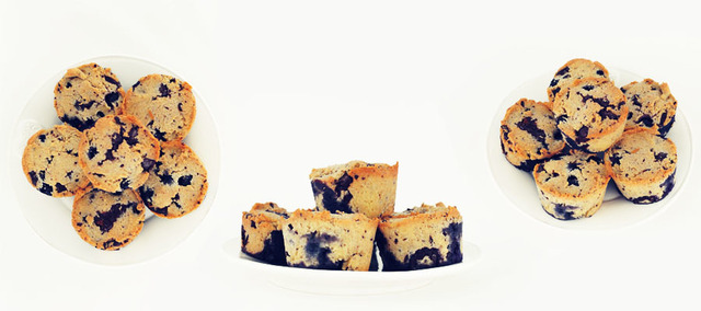 Muffins met chocolade en bosbessen – glutenvrij