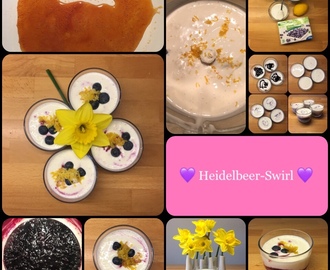 💜 Dessert im Glas 💜 Heidelbeer-Joghurt-Swirl 💜 … fruchtig, cremig & fein 💜