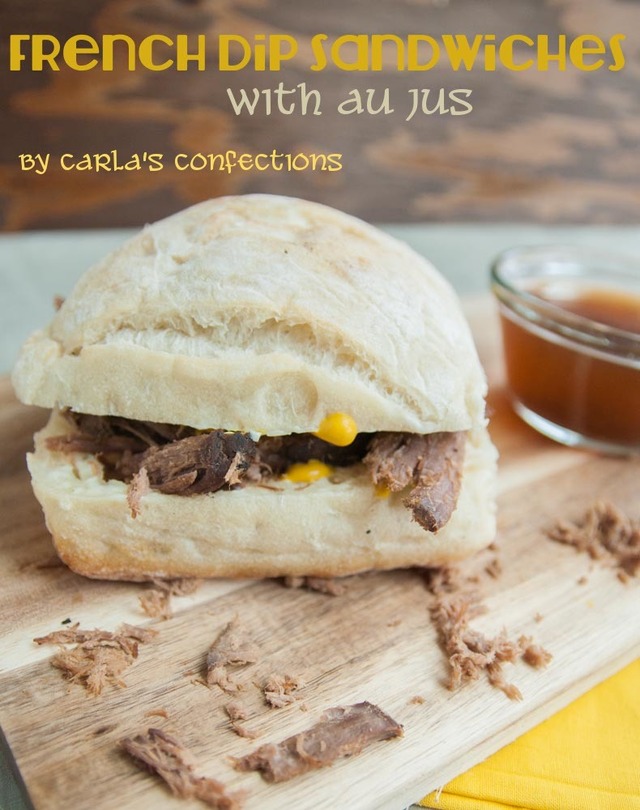 {Crock Pot} French Dip Sandwiches with au jus sauce