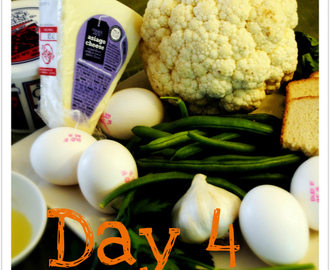 A Week of New Recipes -- Day 4: Roasted Caulifower Quiche with Garlicky Green Beans