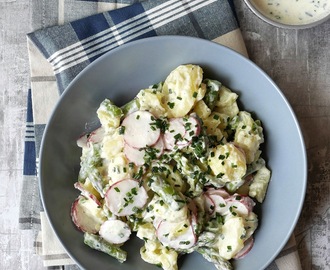 Leichter Kartoffelsalat mit Spargel