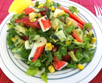 Tropical Lunch-Pineapple Crab Meat Salad