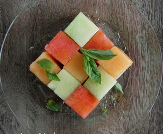 Checkerboard Melon Salad