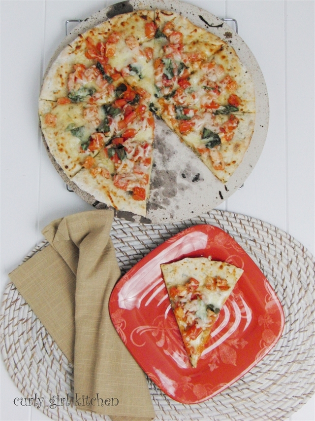 Margherita Pizza, and making Thin and Crispy Pizza Crust using a recipe for Naan
