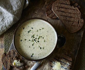 Creamy Zucchini & Mushroom Soup Scented With Thyme