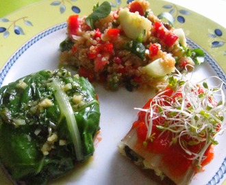 Delicias de acelga con ensalada de quinoa por Irene Alvarez Uria