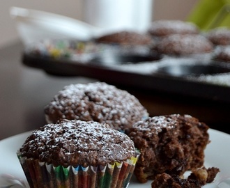 Kokosovo-banánové muffiny s čokoládou