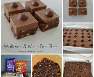 Malteser and Mars Bar Slice