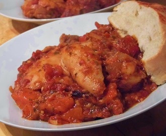 slow cooked chicken provencal.