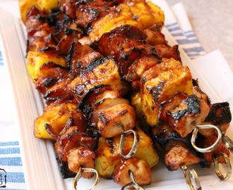 BBQ CHICKEN BACON PINEAPPLE KABOBS