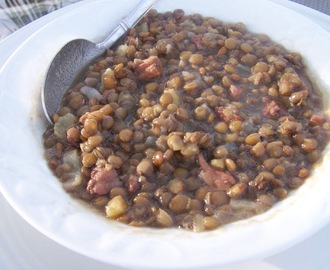 Skinny Gluten Free Hearty Ham and Lentil Soup