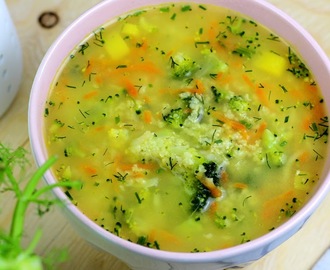 Zimowa zupa brokułowa z kaszą jaglaną! Sycąca i rozgrzewająca! Wegetariańska!