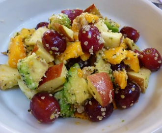 Fruit Salad With Avocado, Hemp Seeds And English Walnuts - A Healthy Breakfast Or A Food Combining Faux Pas?