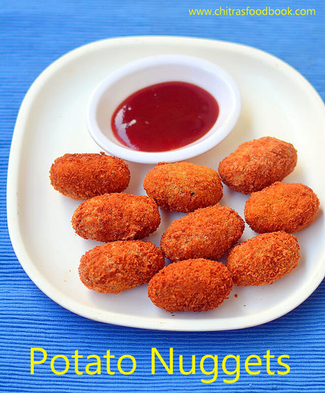 Potato Nuggets Recipe – Crispy Potato Cheese Balls Recipe