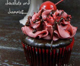 Chocolate Covered Cherry Cupcakes