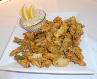 Southern Style Buttermilk Batter Crispy Fried Okra with Remoulade