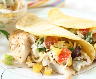 Fish Tacos with Southwestern Cole Slaw