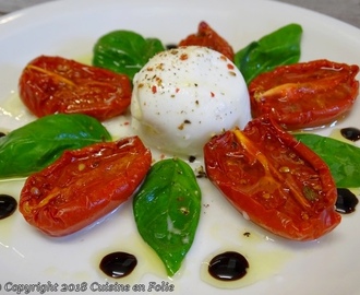 Tomates de San Marzano confites et en salade ou à l'huile et ail noir bio
