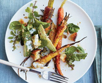 Roasted Carrot and Avocado Salad with Citrus Dressing